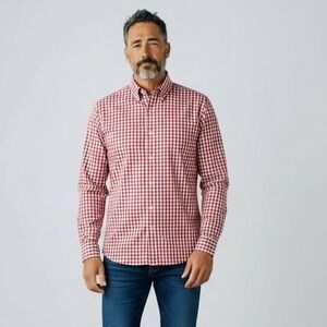 J.Crew Red Graham Gingham Royal Checkered Cotton Button Down | Summer Pi…